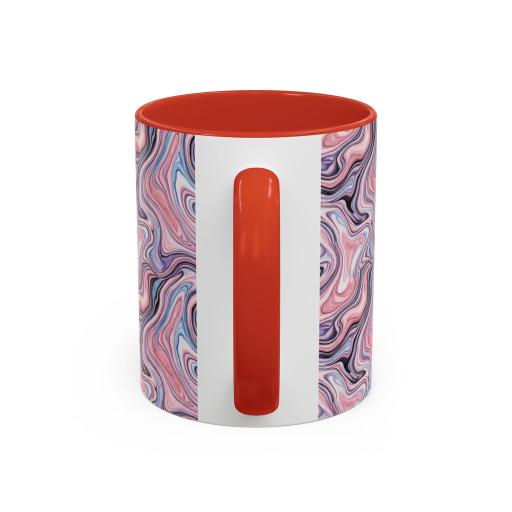 Pink Marble Swirl Accent Coffee Mug – 11/15oz