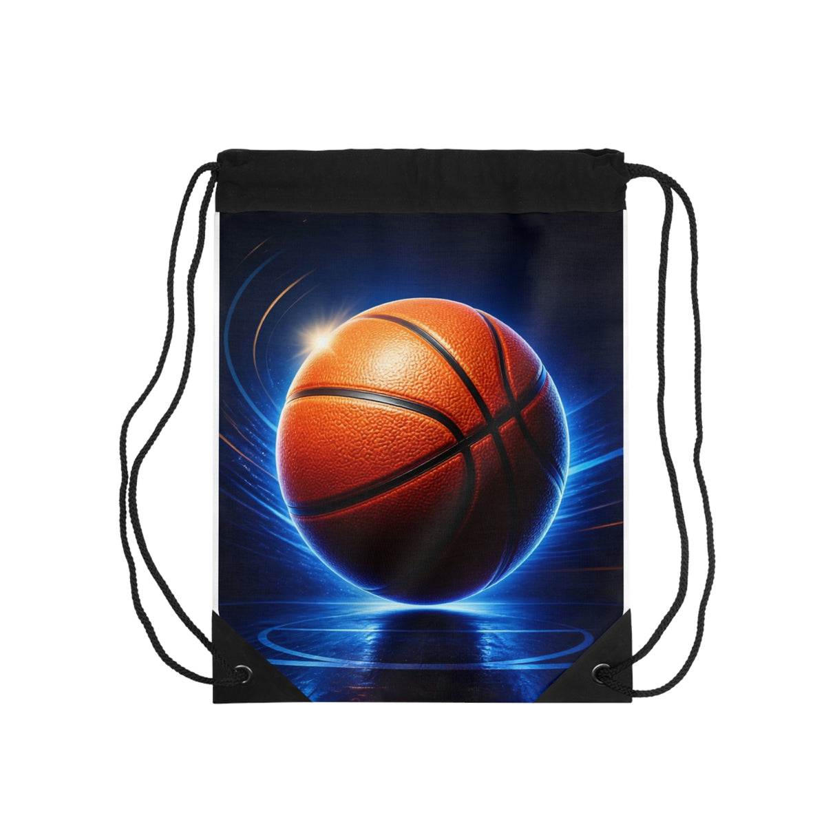 Electric Basketball Drawstring Bag – Neon Sports Gym Sack for Players & Fans