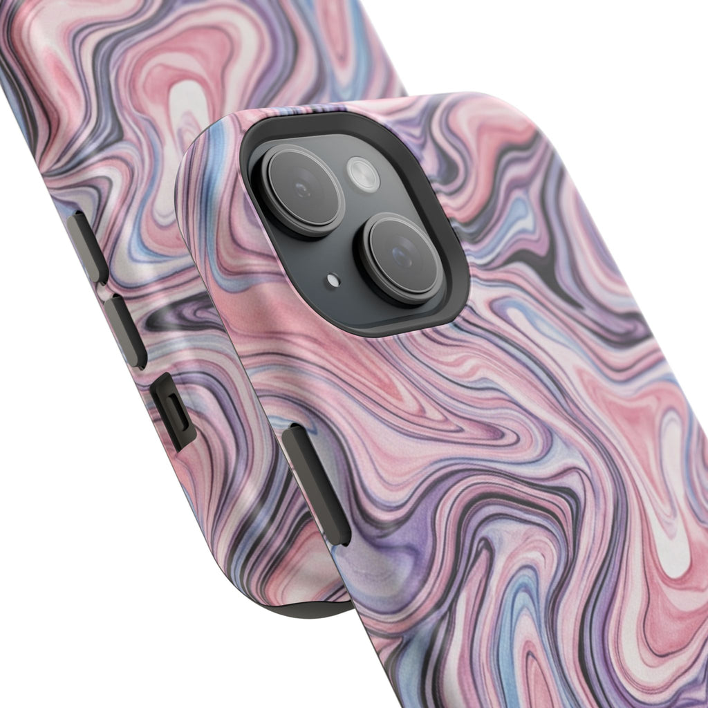 Marbled Pink Swirl Phone Case — Magnetic Impact-Resistant Protection