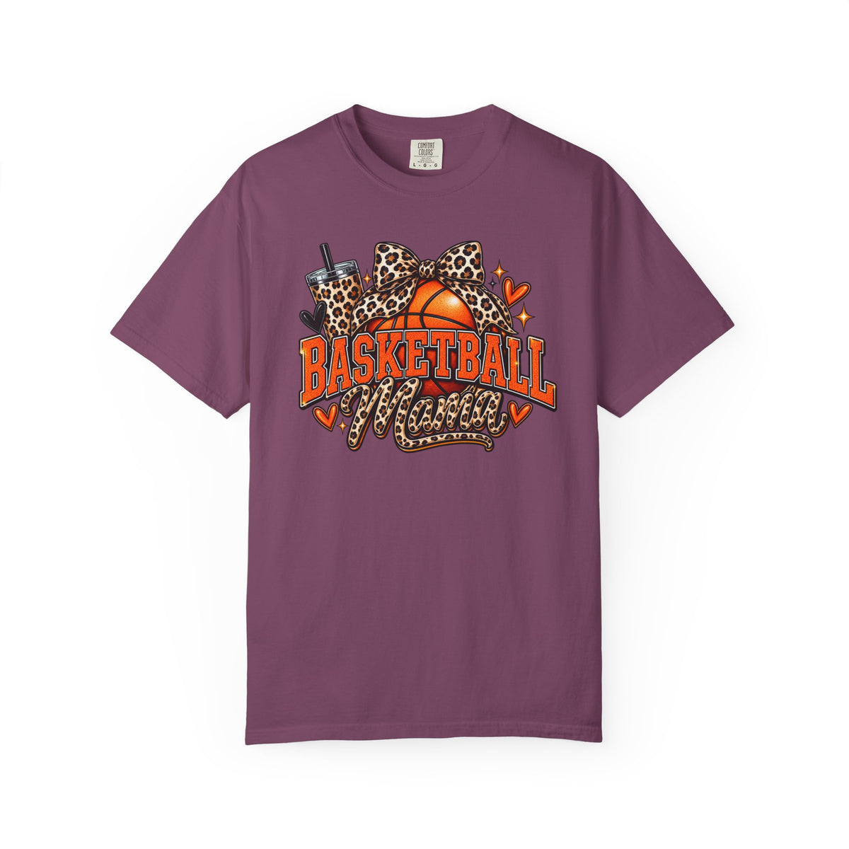 Basketball Mama T-Shirt — Leopard Print Hoop Mom Tee