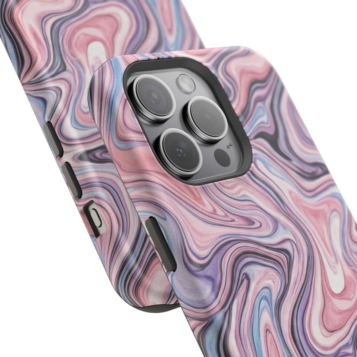 Marbled Pink Swirl Phone Case — Magnetic Impact-Resistant Protection