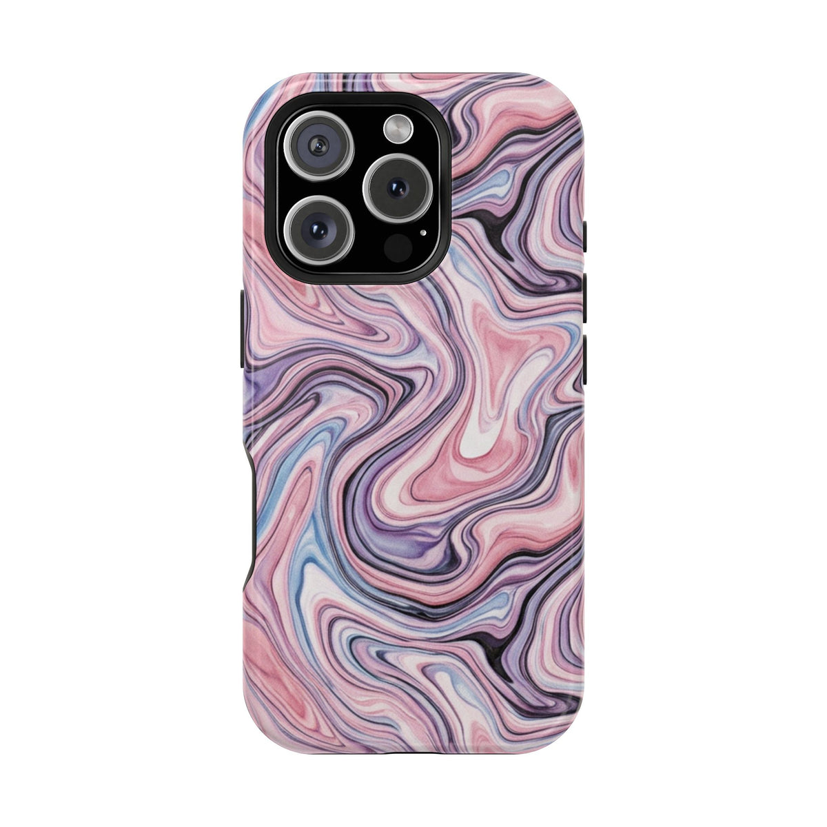 Marbled Pink Swirl Phone Case — Magnetic Impact-Resistant Protection