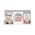 Teacher 2027 Desktop Calendar — "Teaching Is a Work of Heart" Inspirational Teacher Gift