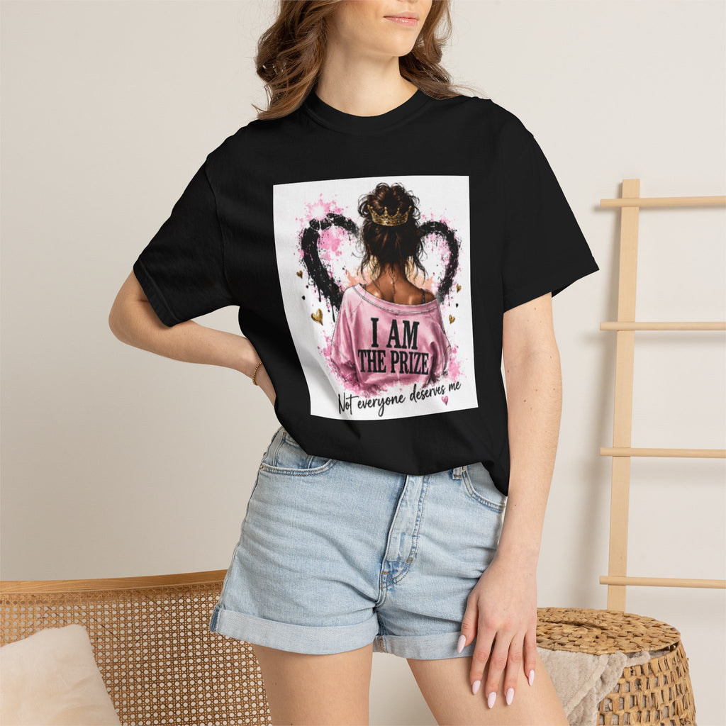 I Am The Prize T-Shirt — Self-Love Graphic Tee with Angel Wings