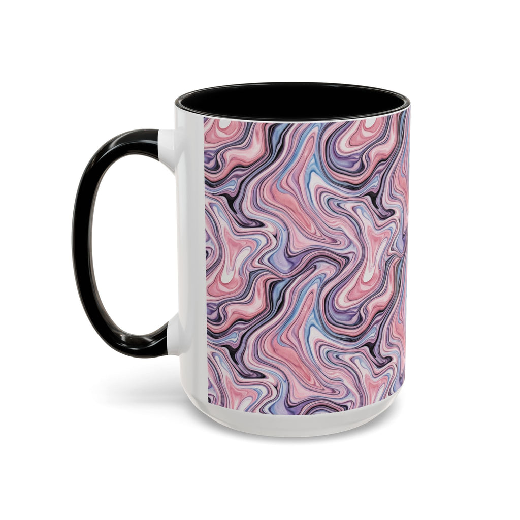 Pink Marble Swirl Accent Coffee Mug – 11/15oz