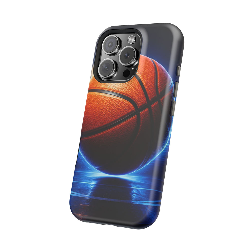 Basketball Magnetic Impact-Resistant Phone Case — Neon Court Design