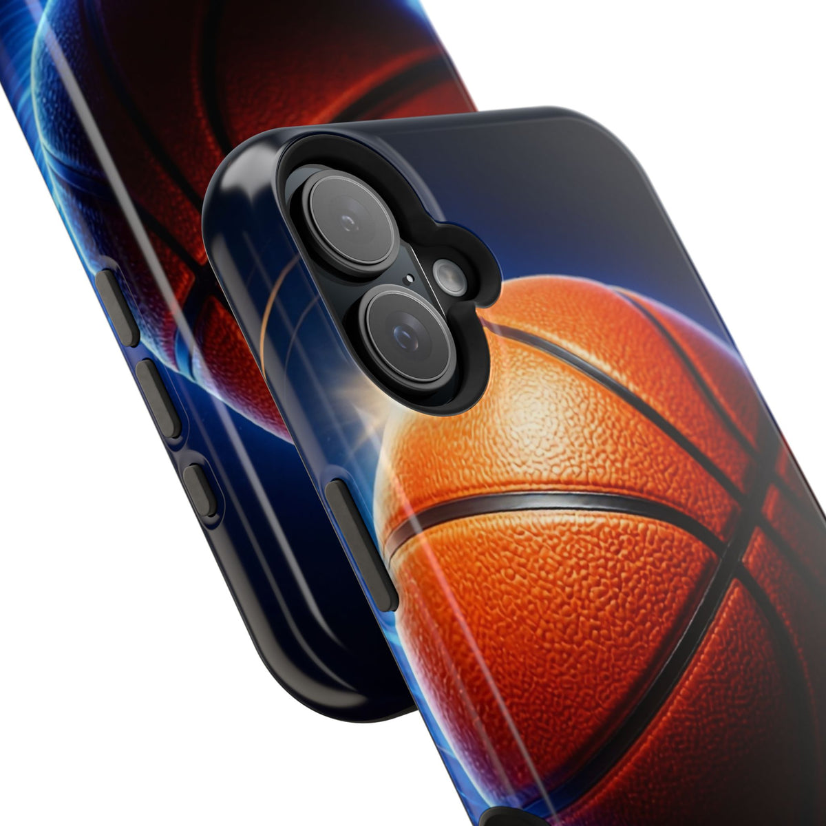 Basketball Magnetic Impact-Resistant Phone Case — Neon Court Design