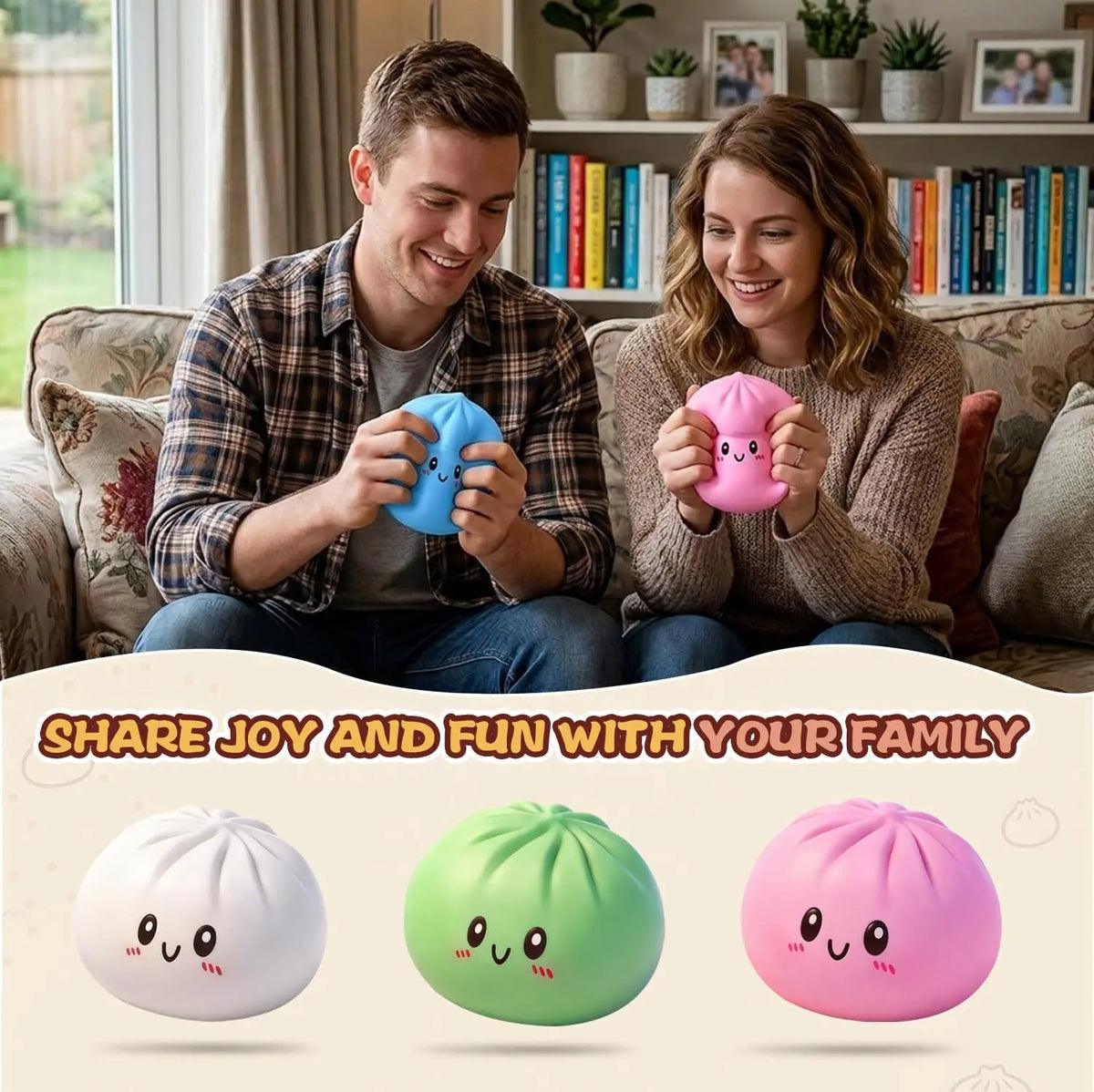 Glitter Dumpling Squishy Stress Ball
