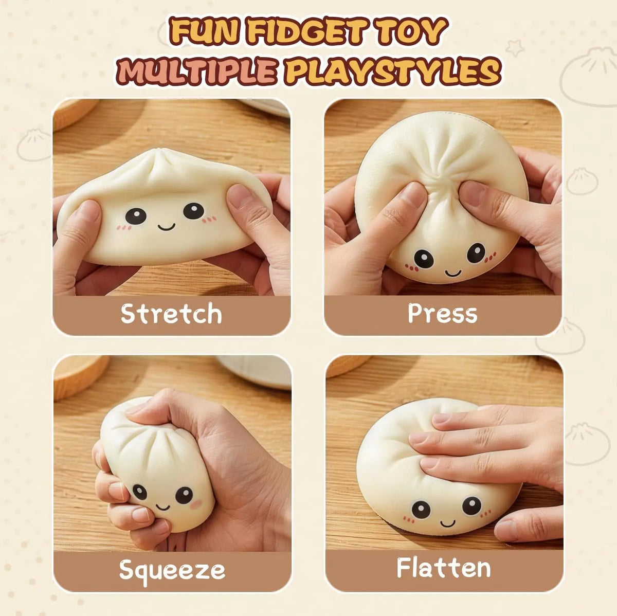 Glitter Dumpling Squishy Stress Ball