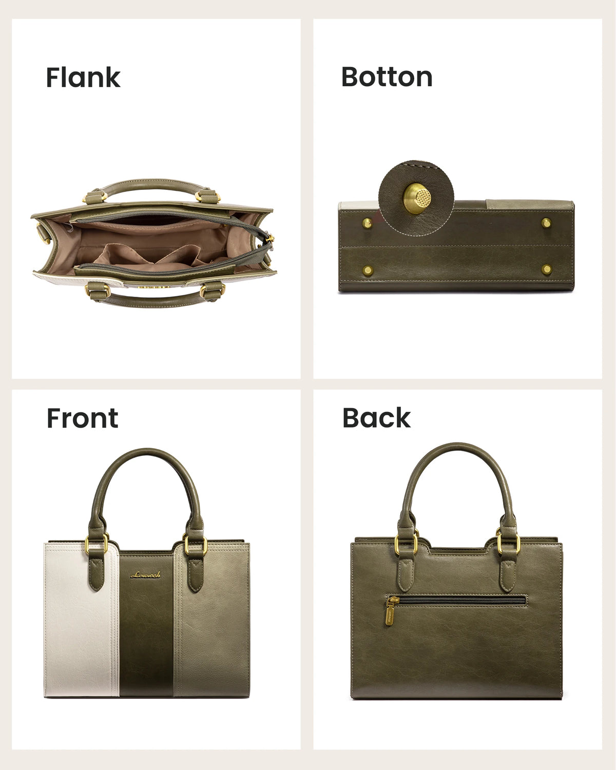 Vintage PU Leather Satchel Handbag