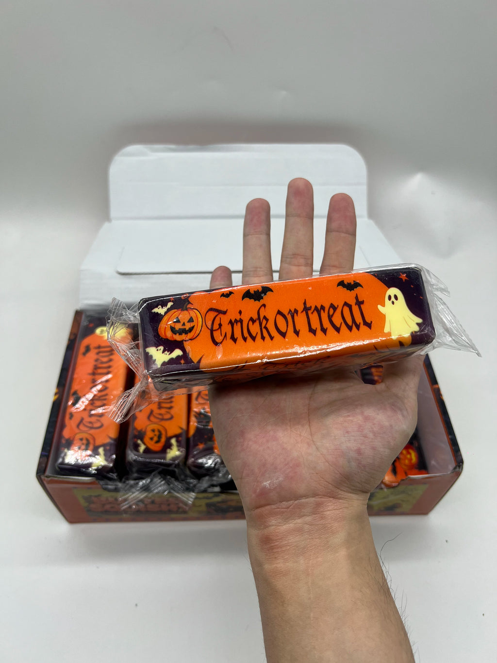 12pcs Halloween Themed Butter Stick Cheese Cube Squishy Toys Slow Rising Soft Squeeze Fidget Toy Promotional Promotional Toys