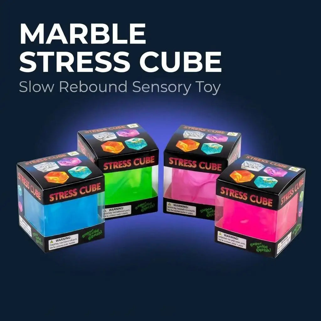 Marble Pattern Cube Squishy Stress Toy