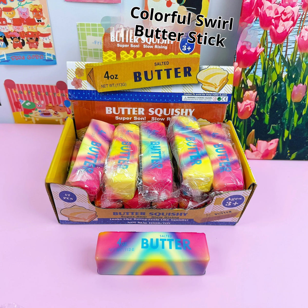 Butter Squishy Toy — 13.5cm Slow Rising Stress Relief Squeeze Toy
