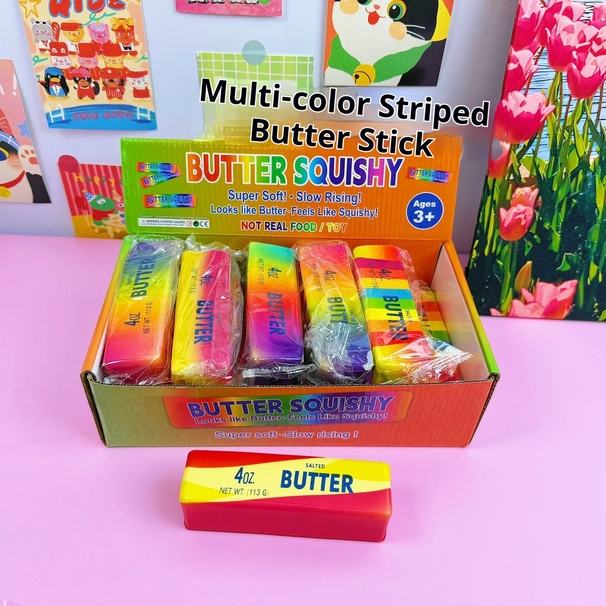 Butter Squishy Toy — 13.5cm Slow Rising Stress Relief Squeeze Toy